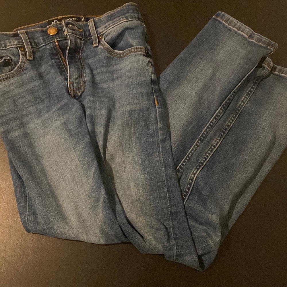 Super skinny blue jeans